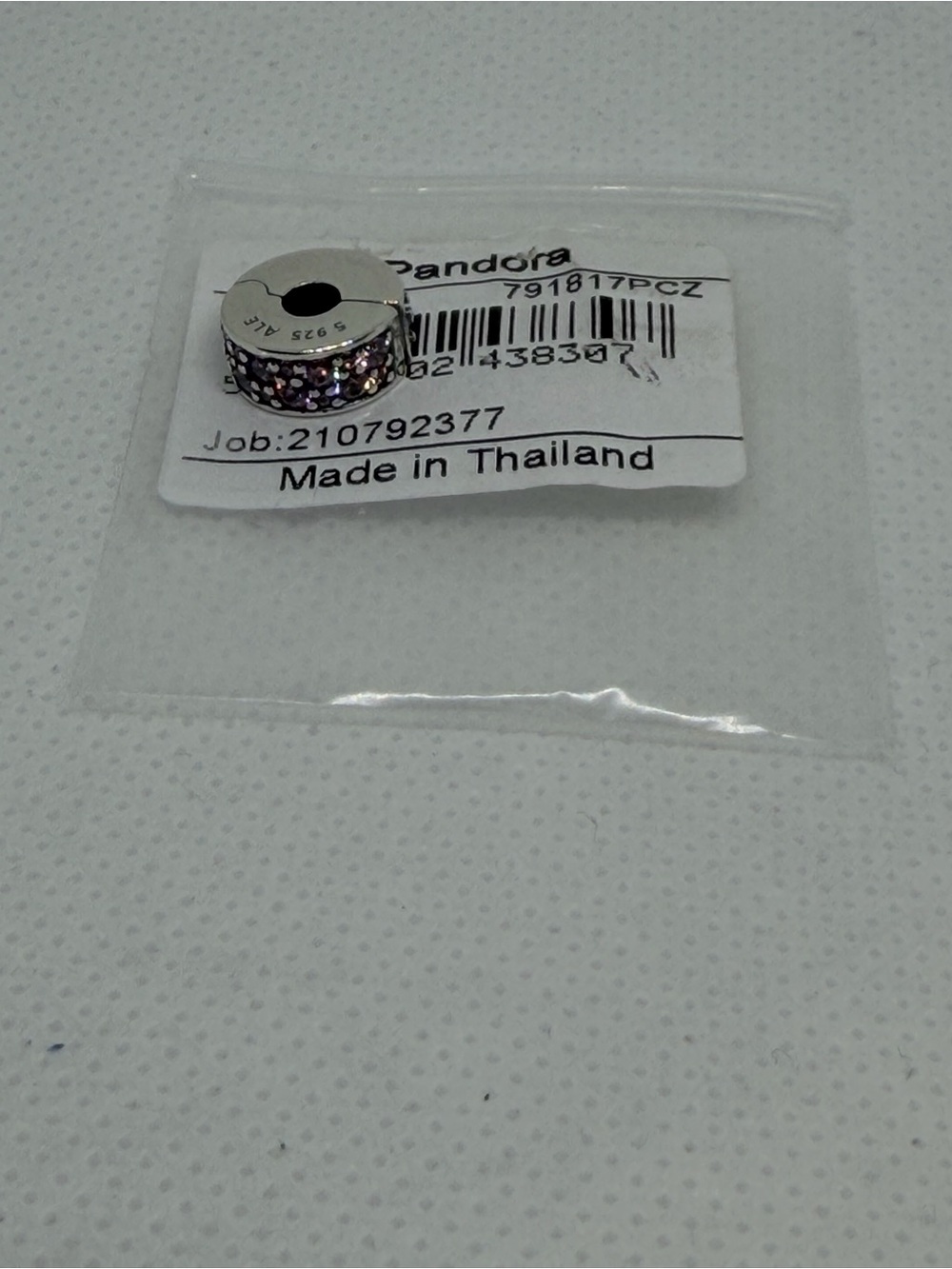 Pandora 791817PCZ Pink Pave Clip Charm